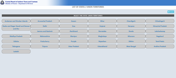 captainbiz list of states union territories