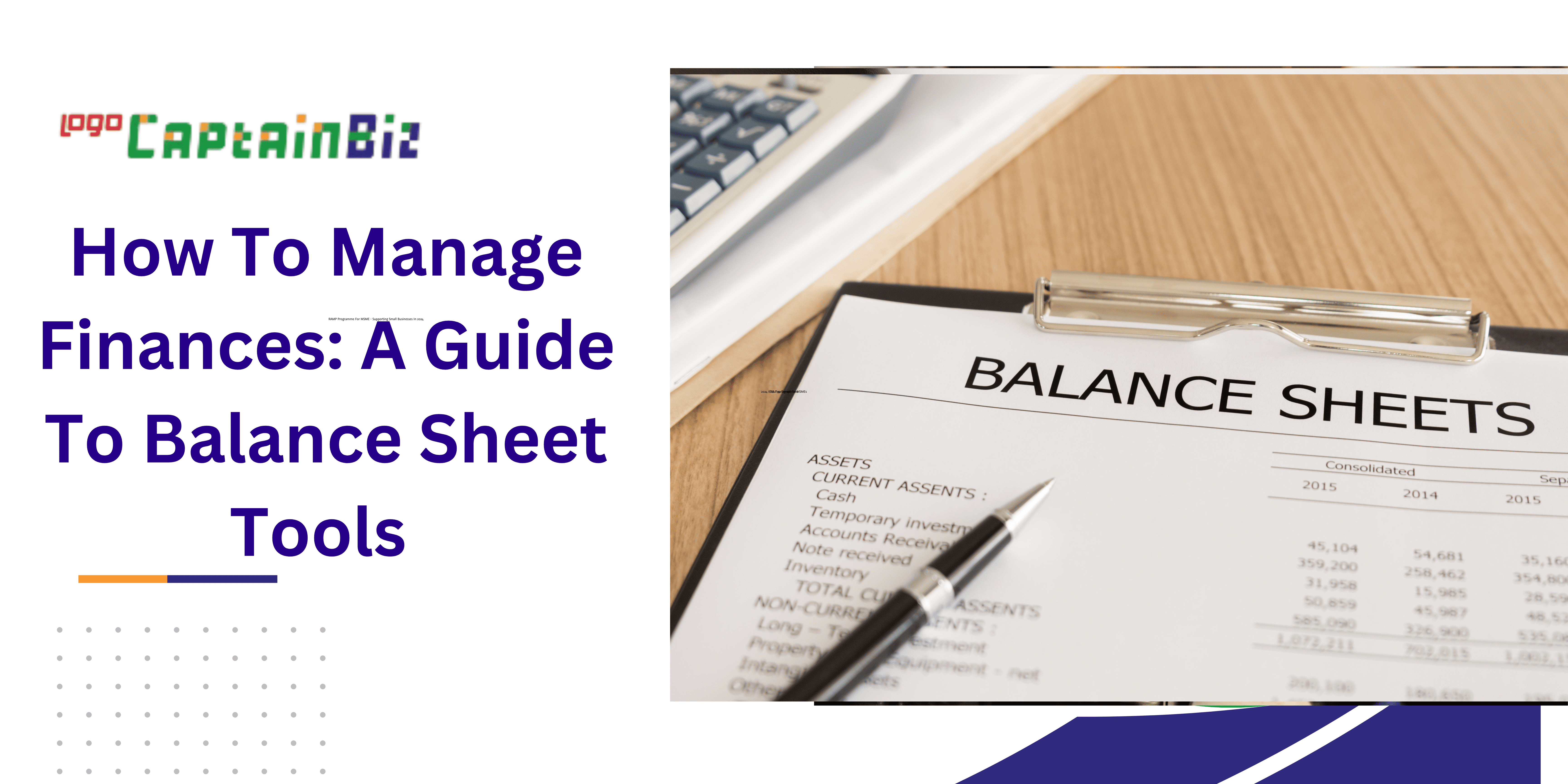 How To Manage Finances: A Guide To Balance Sheet Tools