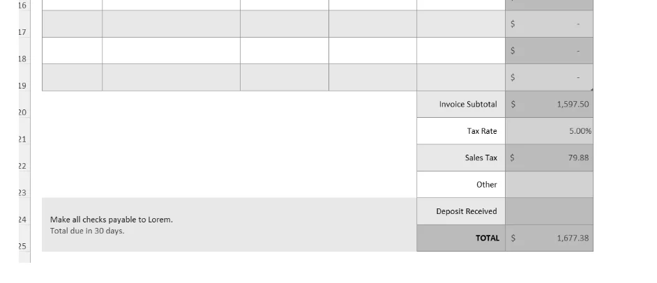 captainbiz invoice creation from excel step