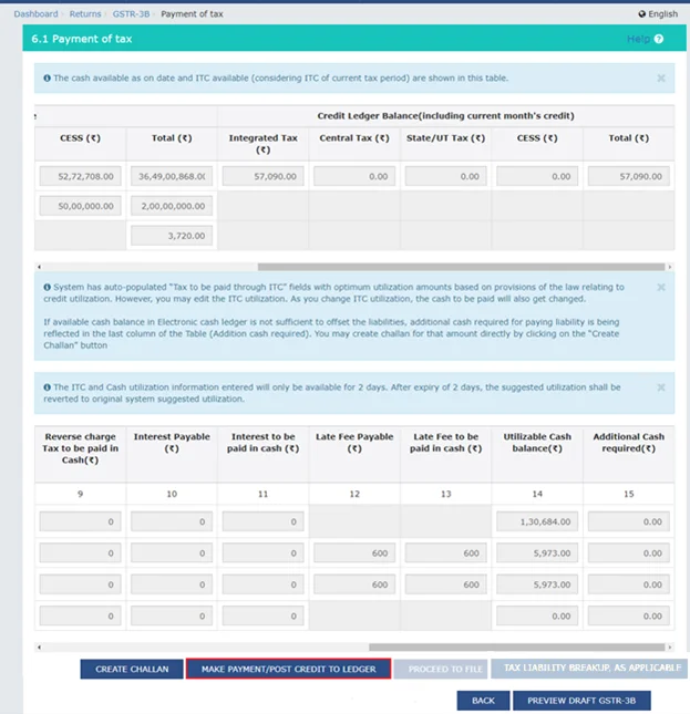 captainbiz make payment directly through the portal gstr b