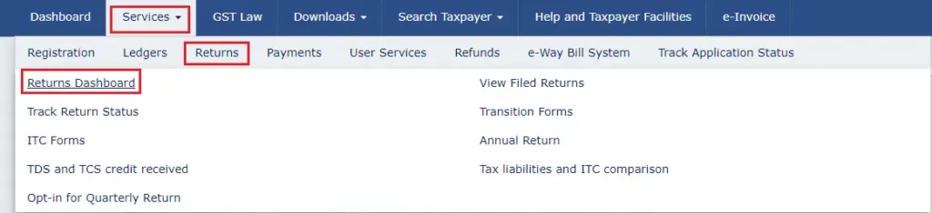 captainbiz navigate to the returns dashboard