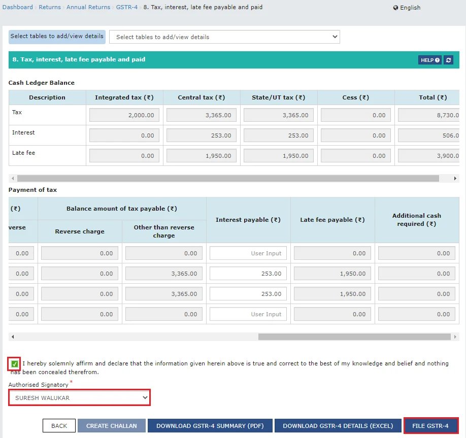 captainbiz submit and file gstr