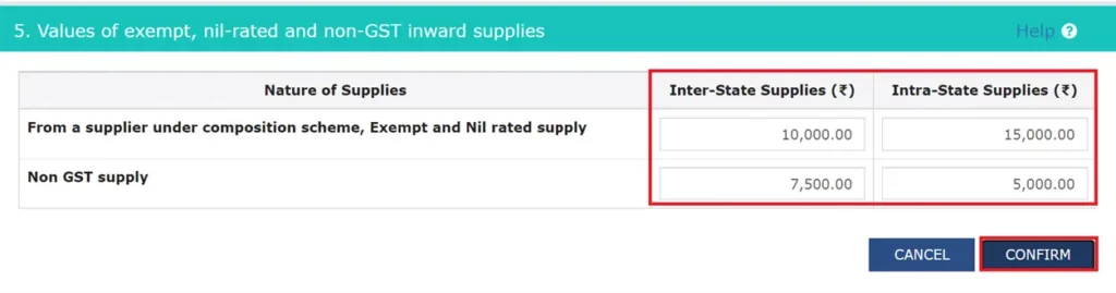 captainbiz values of exempt nil rated and non gst inward supplies gstr b