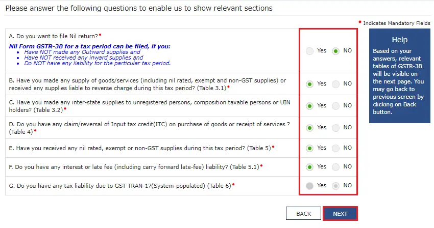 captainbiz various sections need to be complete while gstr b filing