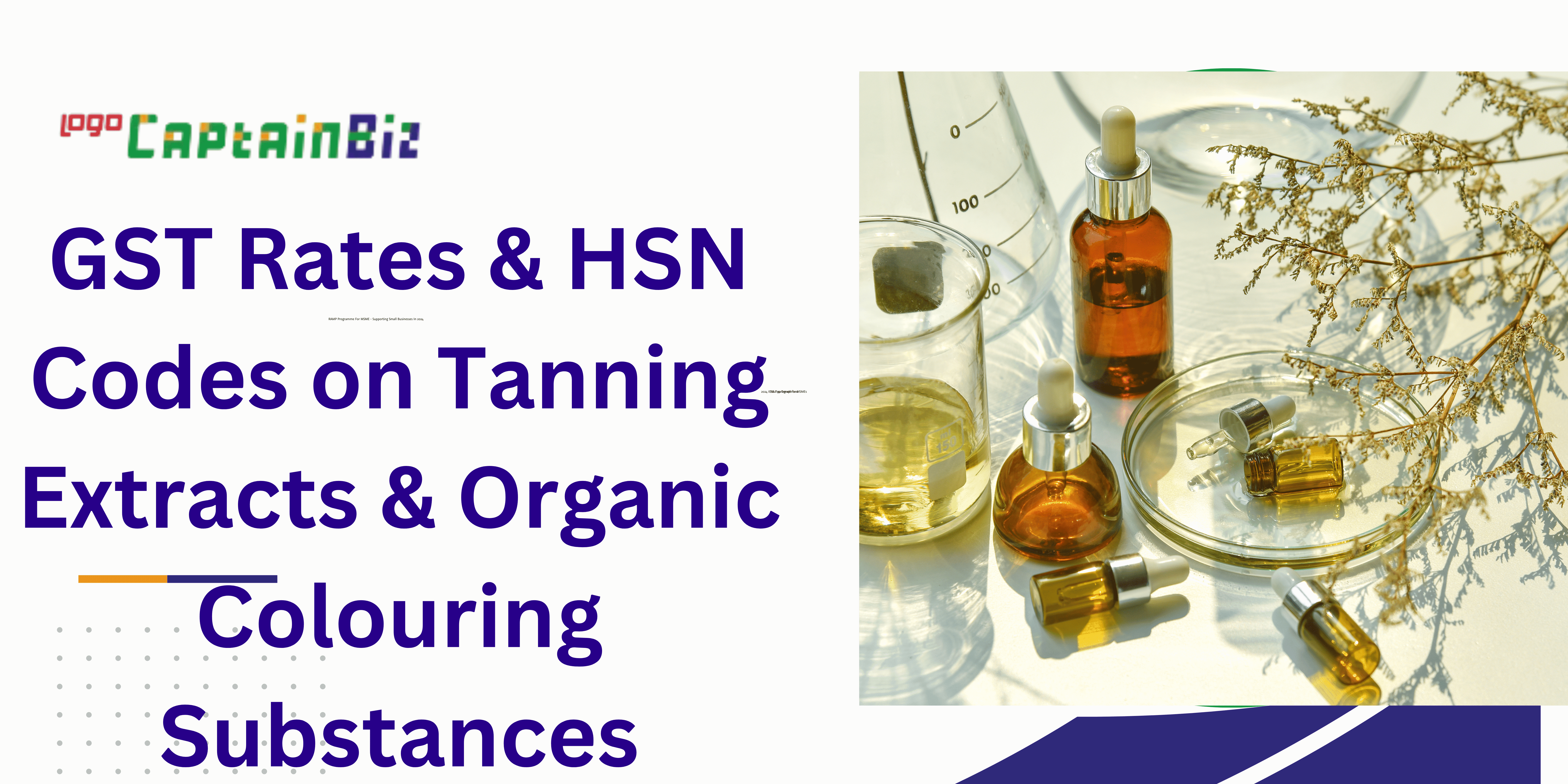 gst rates hsn codes on tanning extracts organic colouring substances