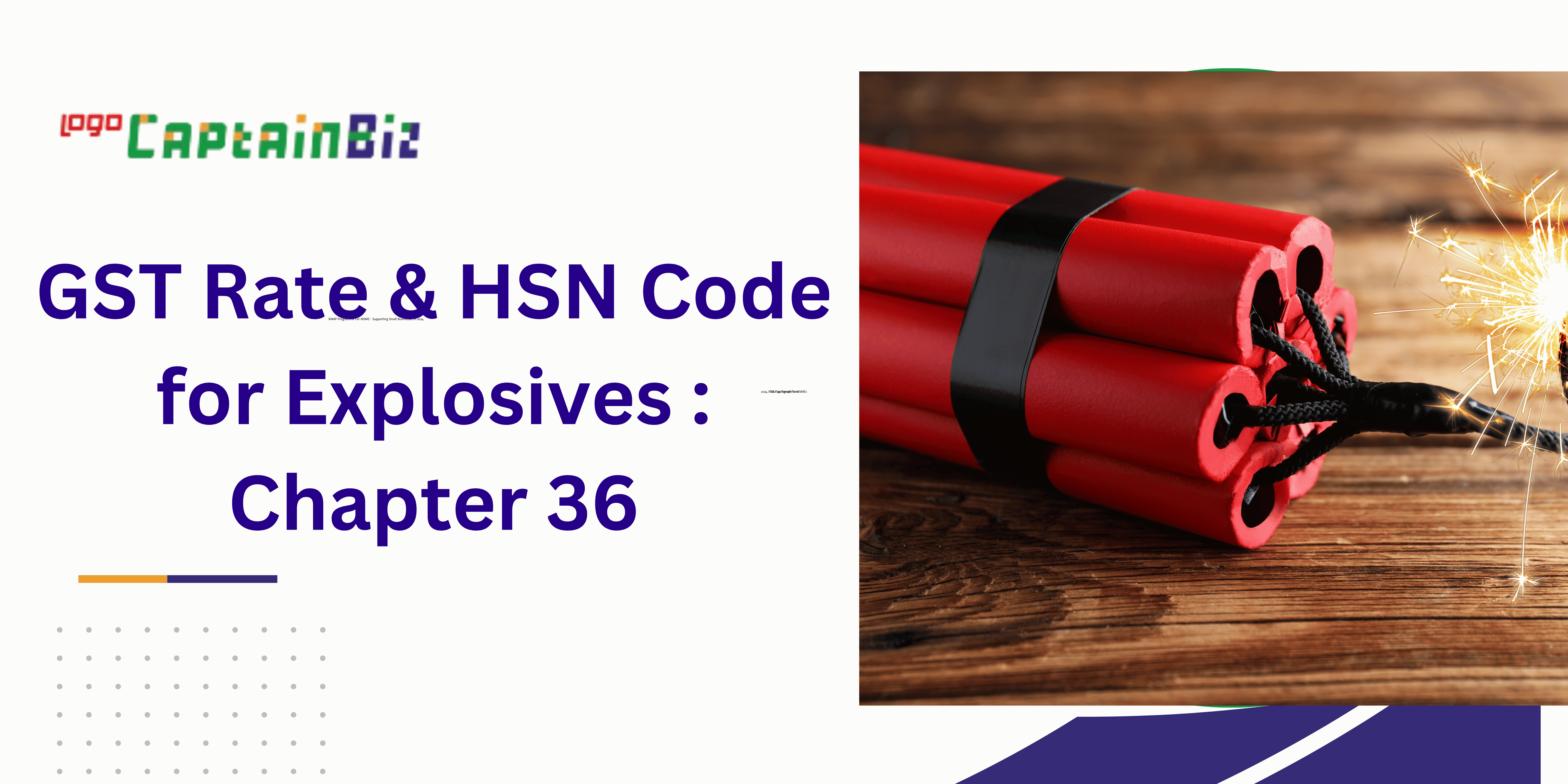 gst rate hsn code for explosives chapter