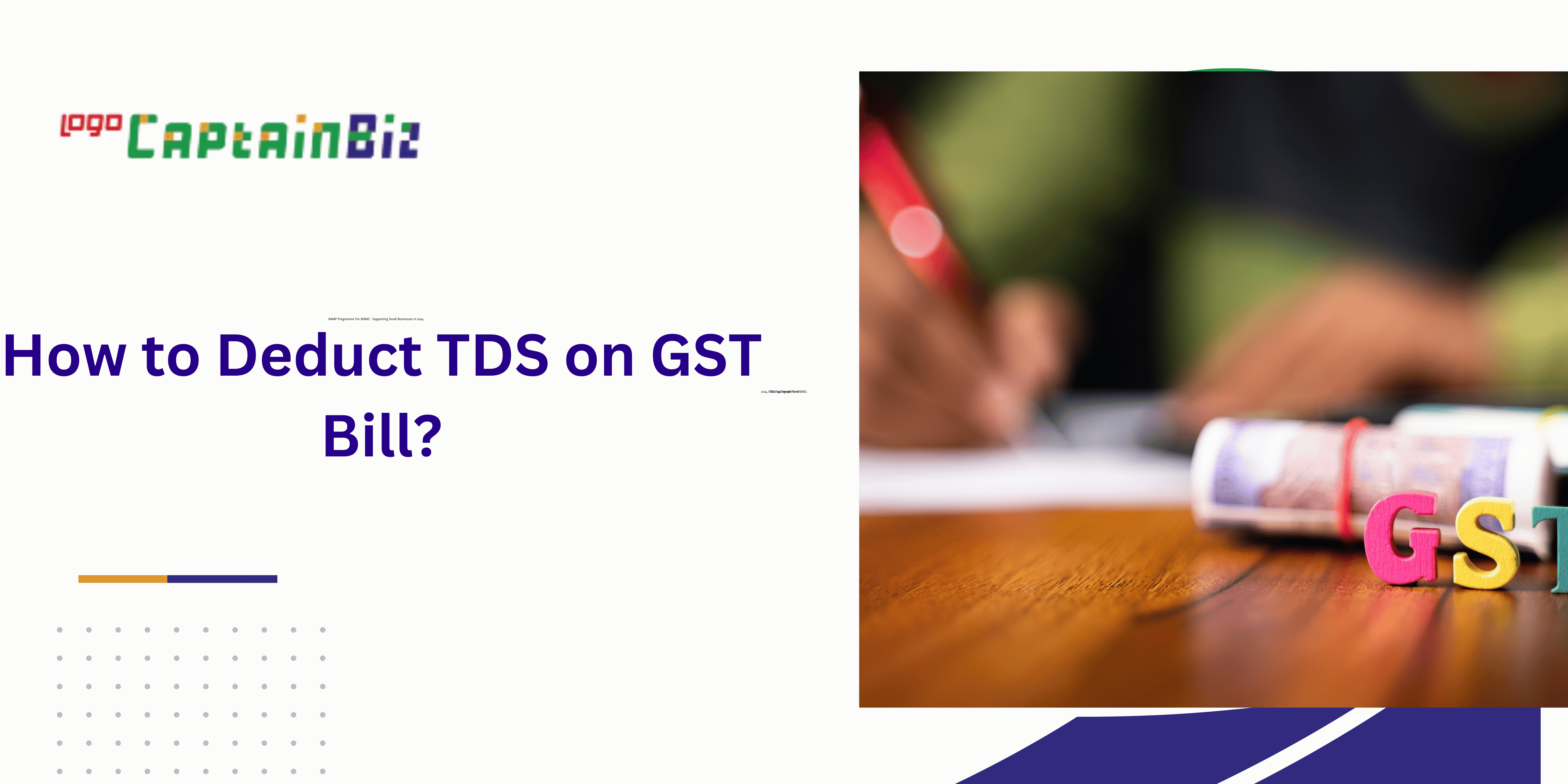 how to deduct tds on gst bill