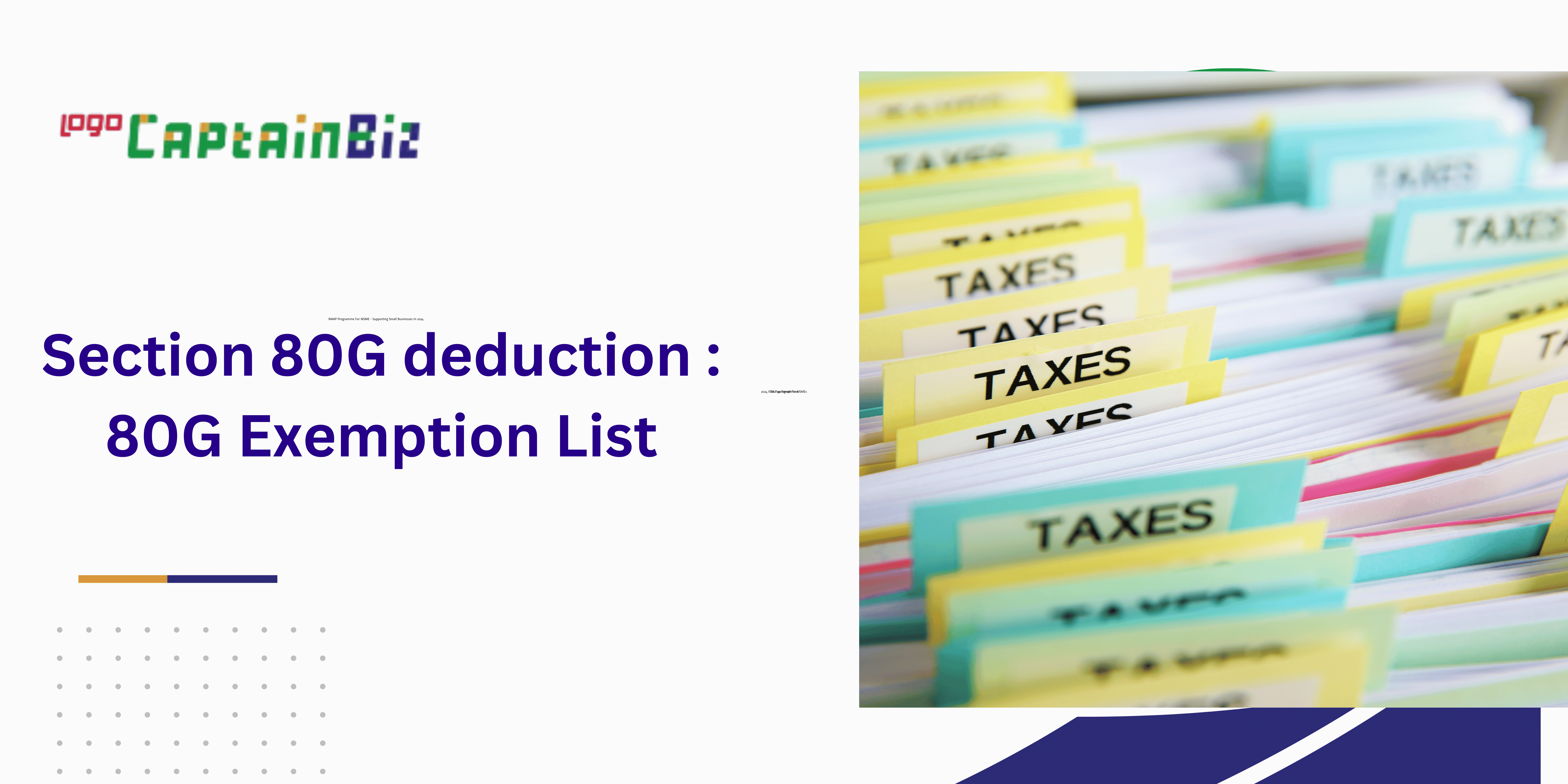 Section 80G deduction : 80G Exemption List